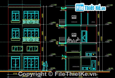 Bản vẽ autocad,Bản vẽ nhà phố,nhà mặt phố,thiết kế nhà phố